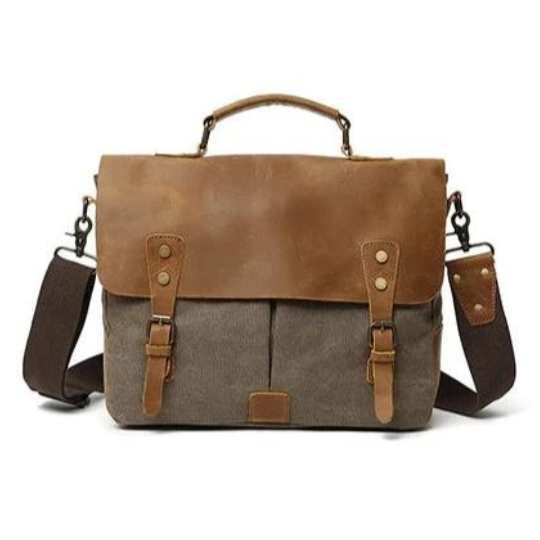 Waxed Canvas Leather Messenger